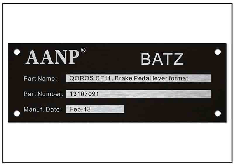 鋁合金汽車銘牌標牌